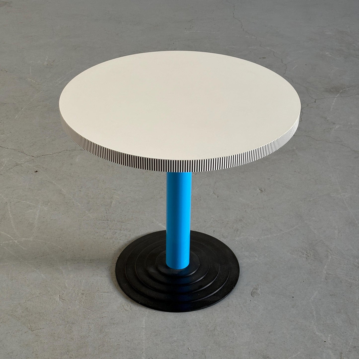 Vintage Tisch Kroma von Antonia Astori für Driade, hellblau schwarz weiß