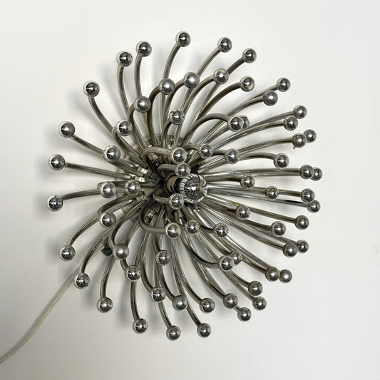 Vintage Wandlampe Pistillo von Studio Tetrarch für Valenti Luce Chrom ABS Kunststoff