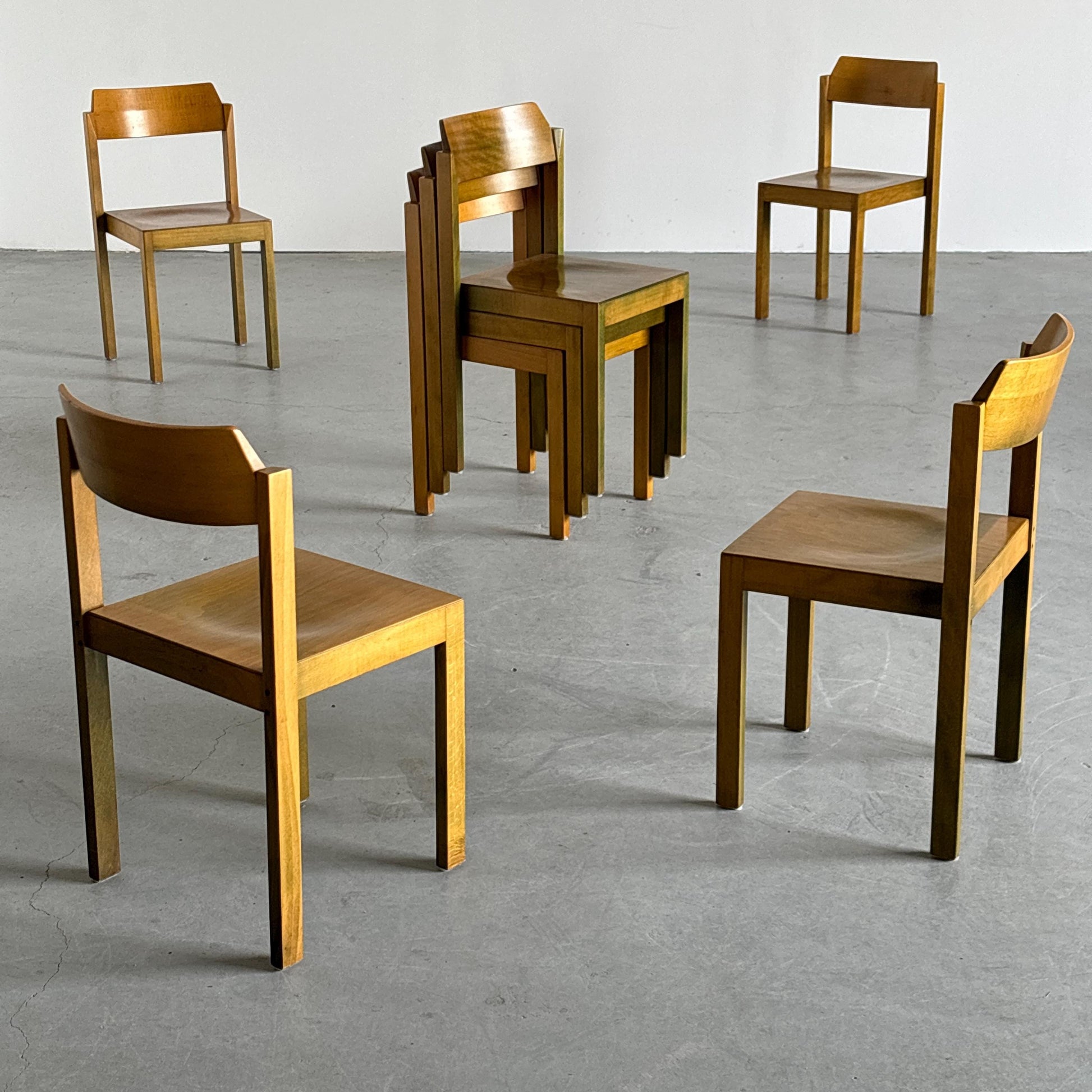 Vintage Stuhl Unikat Patina Massivholz grün hellbraun