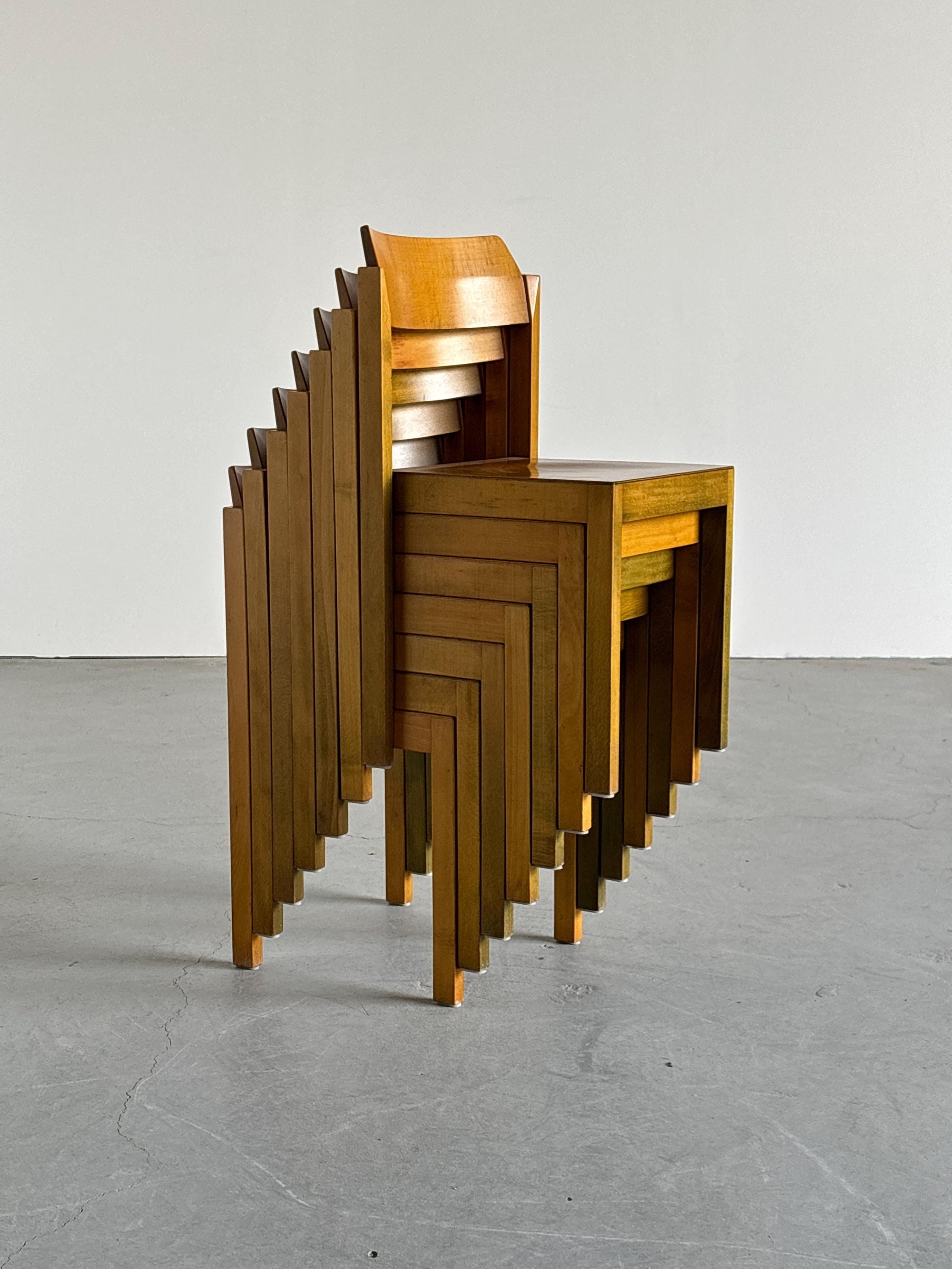 Vintage Stuhl Unikat Patina Massivholz grün hellbraun