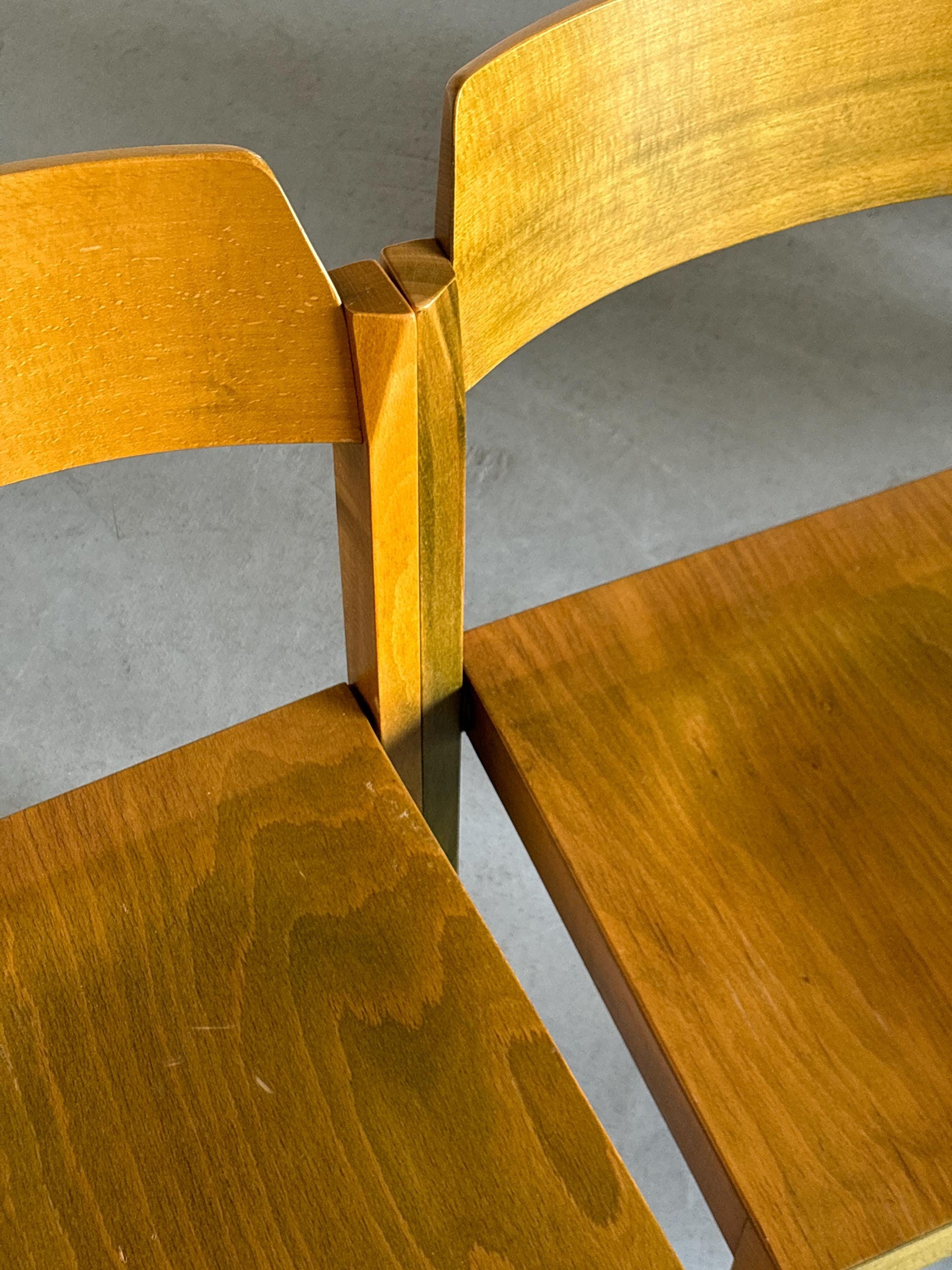 Vintage Stuhl Unikat Patina Massivholz grün hellbraun