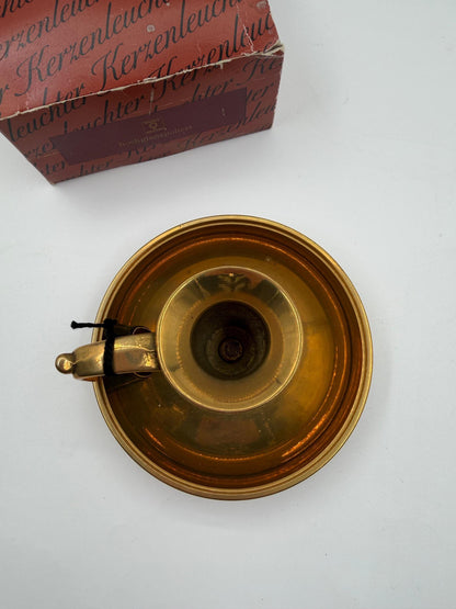 Vintage Kerzenleuchter Messing, Gold, neu, Made in Switzerland
