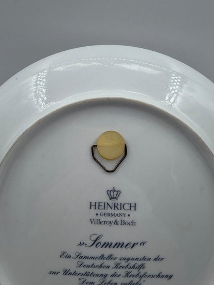 Vintage Dekoteller Sommer von Heinrich für Villeroy und Boch Mehrfarbig