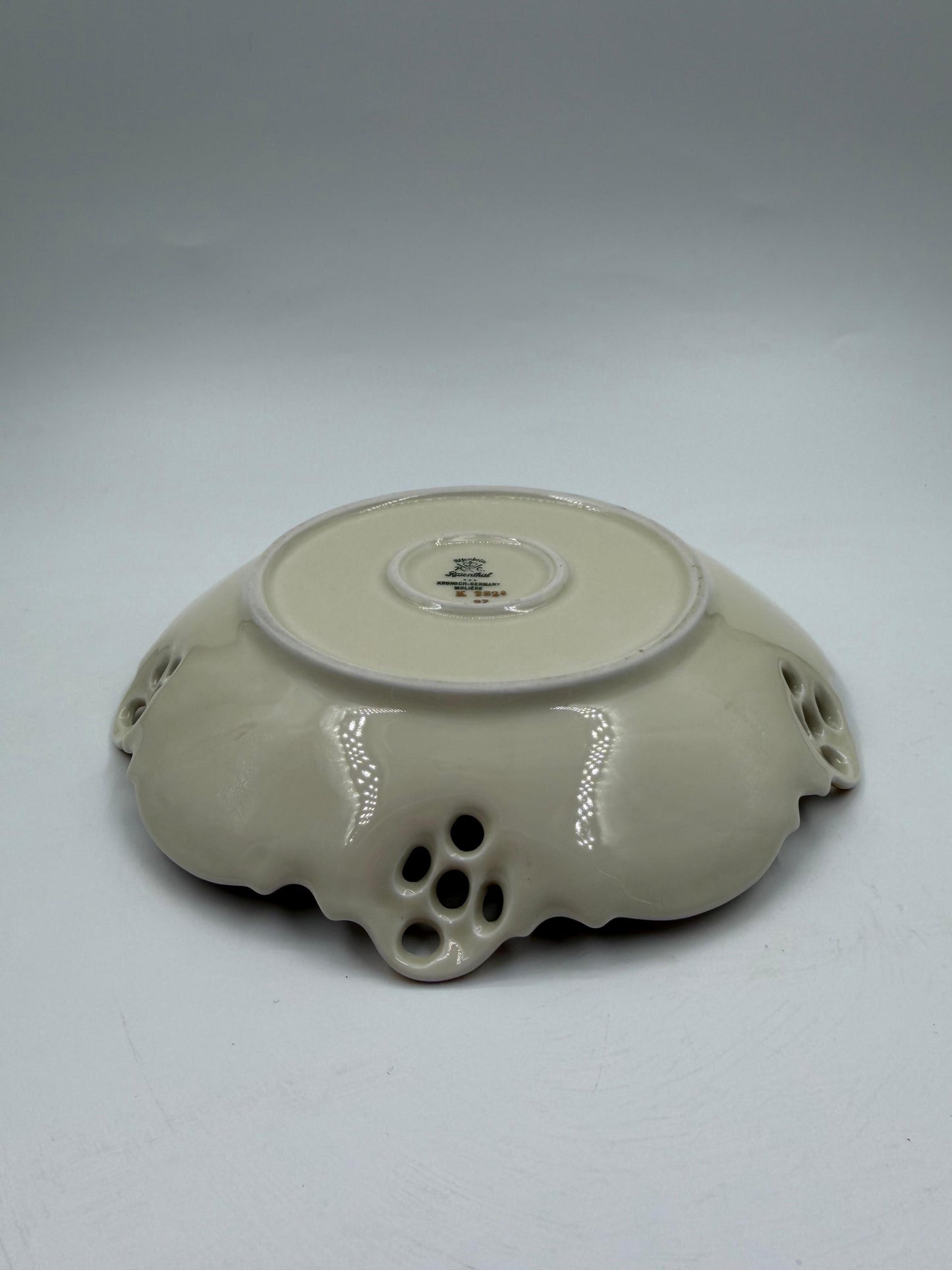 Vintage Prunkschale Moliere von Rosenthal, Elfenbein und Golddekor