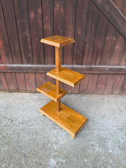 Vintage Blumenbank mittel bis dunkel Massivholz
