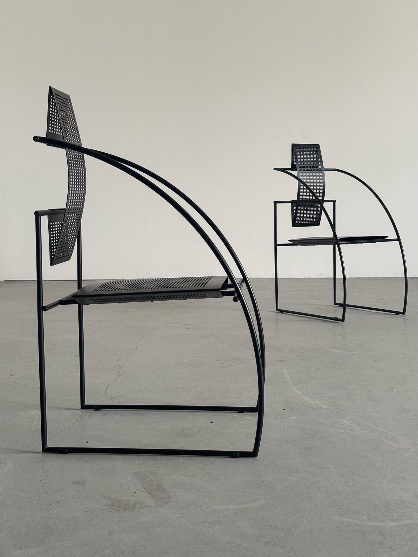 Vintage Set von 2 Quinta Sessel von Mario Botta für Alias, schwarz