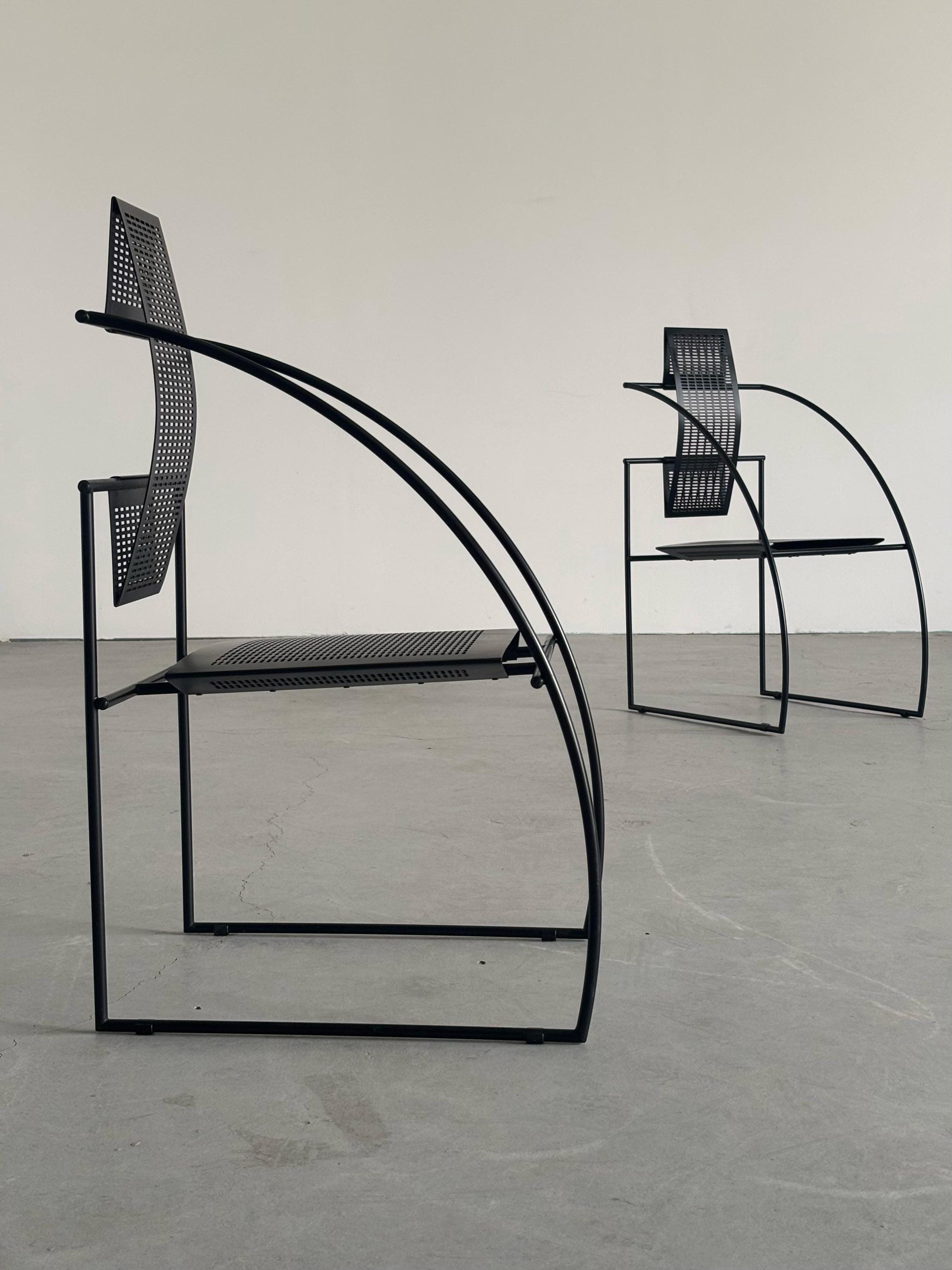 Vintage Set von 2 Quinta Sessel von Mario Botta für Alias, schwarz