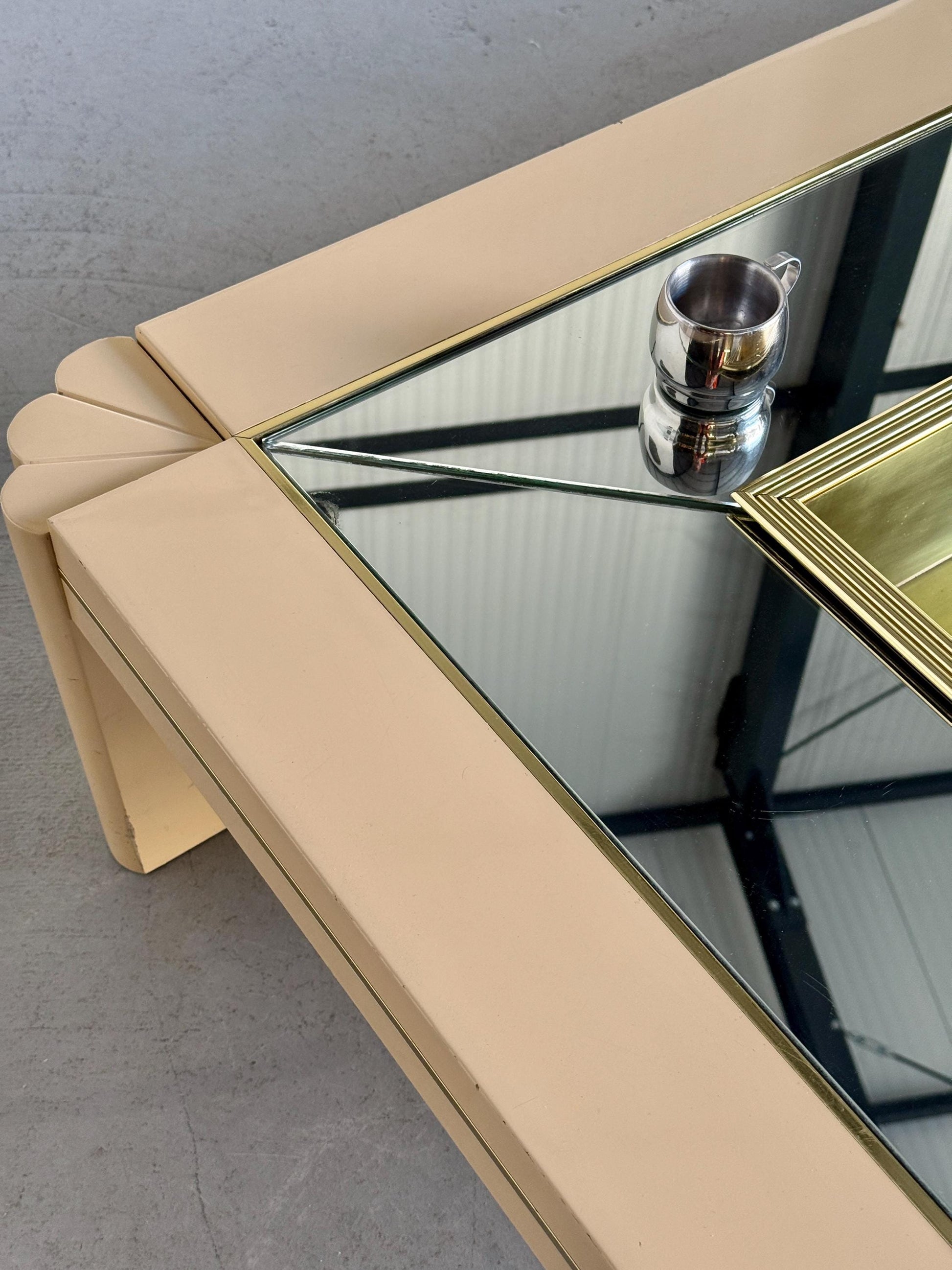 Vintage Couchtisch von Alain Delon für Maison Jansen AD 016 rechteckig