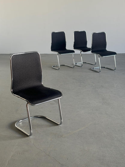 Vintage Set von 4 Freischwinger Stuhl Taro von Tacke Sitzmöbel für Tacke Sitzmöbel