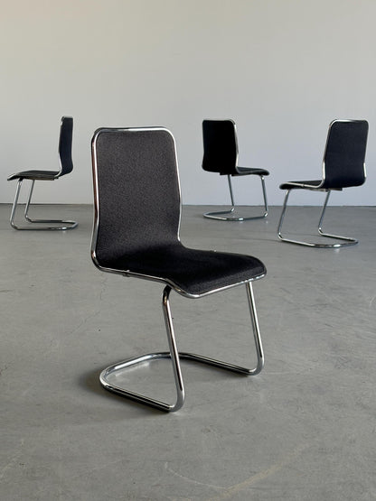 Vintage Set von 4 Freischwinger Stuhl Taro von Tacke Sitzmöbel für Tacke Sitzmöbel