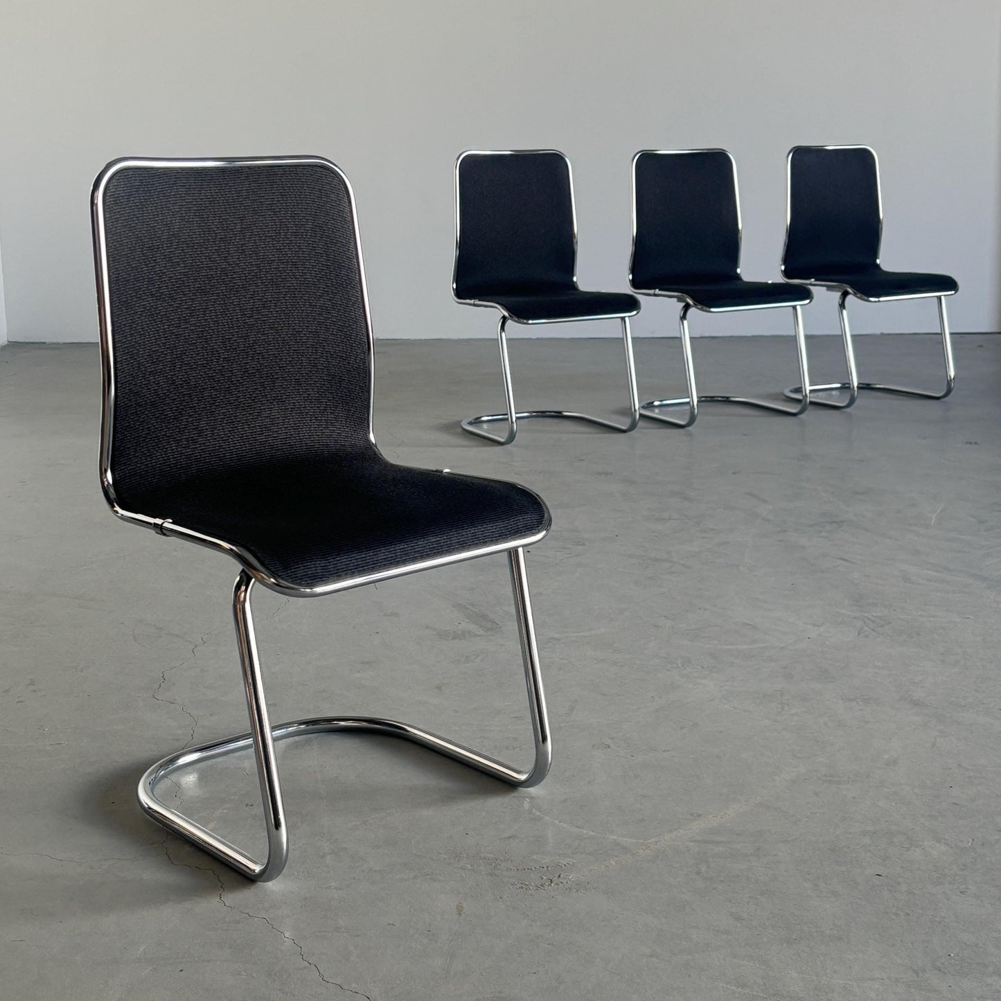 Vintage Set von 4 Freischwinger Stuhl Taro von Tacke Sitzmöbel für Tacke Sitzmöbel