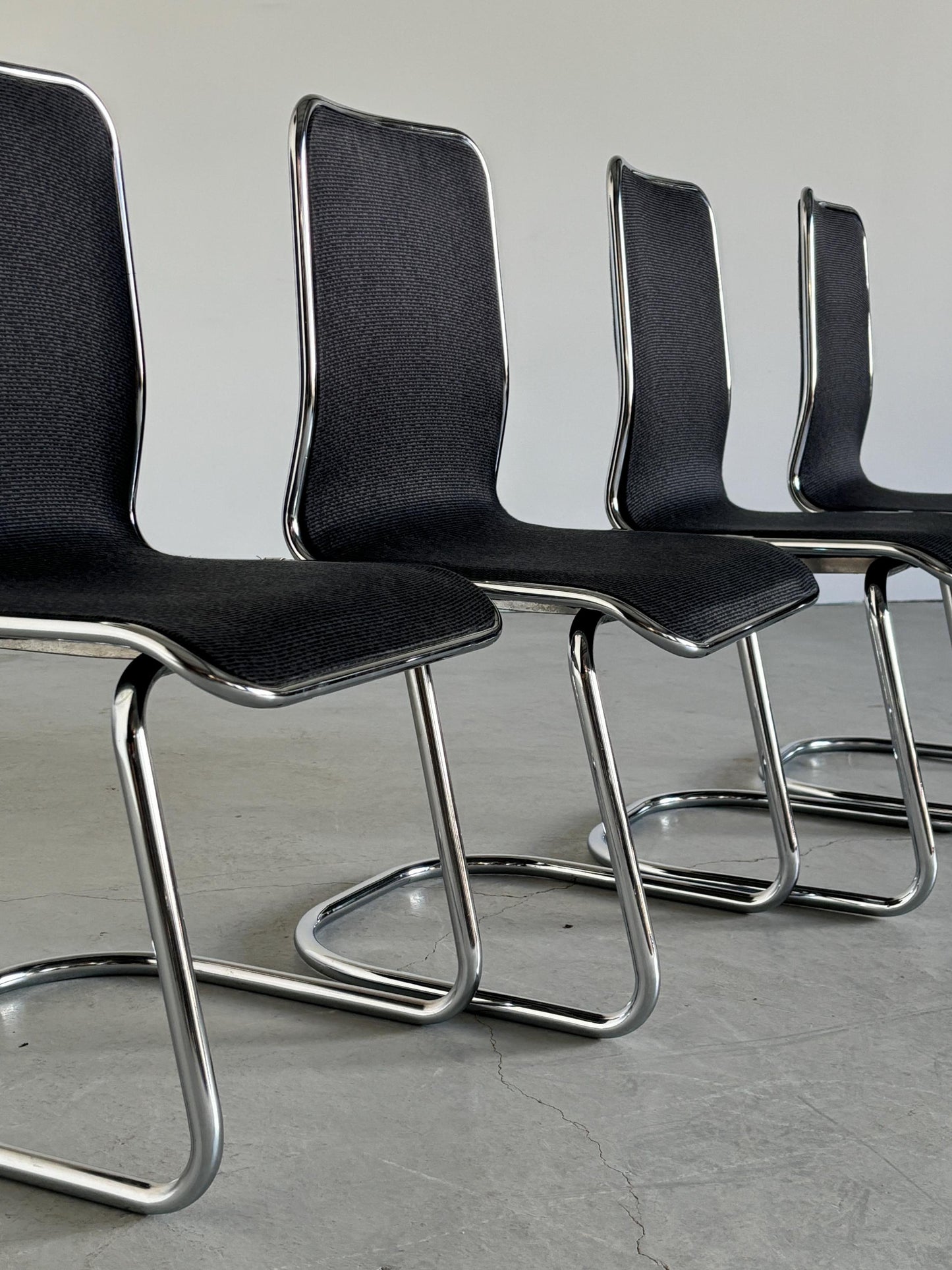 Vintage Set von 4 Freischwinger Stuhl Taro von Tacke Sitzmöbel für Tacke Sitzmöbel