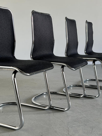 Vintage Set von 4 Freischwinger Stuhl Taro von Tacke Sitzmöbel für Tacke Sitzmöbel