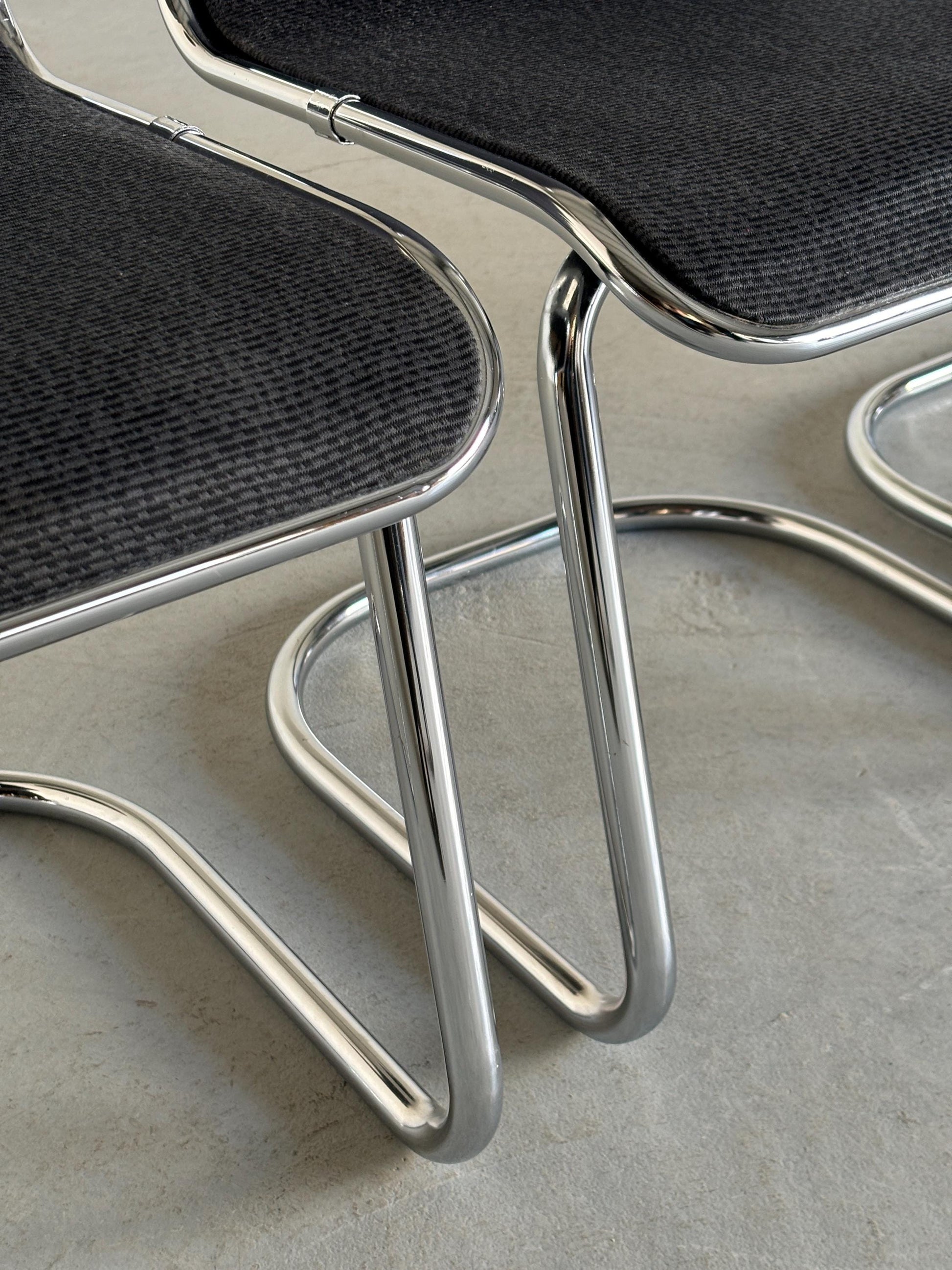 Vintage Set von 4 Freischwinger Stuhl Taro von Tacke Sitzmöbel für Tacke Sitzmöbel