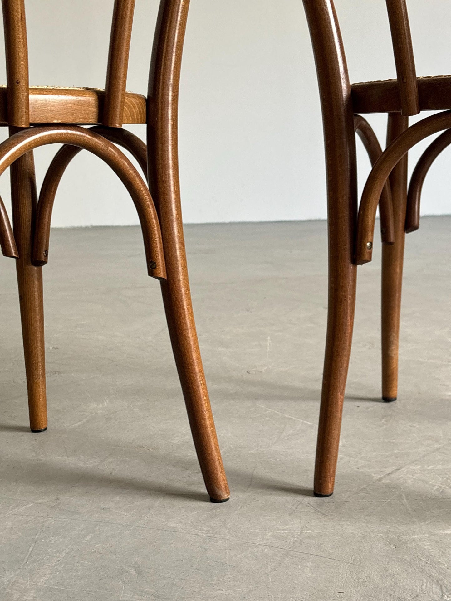 Vintage Set von 2 Stuhl No. 14 von Thonet für Thonet, Wiener Geflecht, naturholzton, Cane
