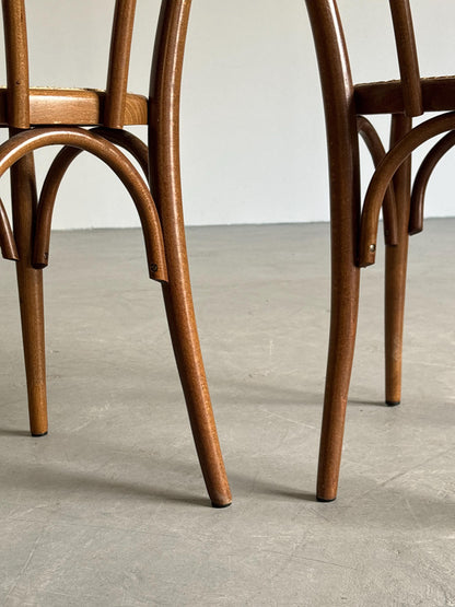 Vintage Set von 2 Stuhl No. 14 von Thonet für Thonet, Wiener Geflecht, naturholzton, Cane