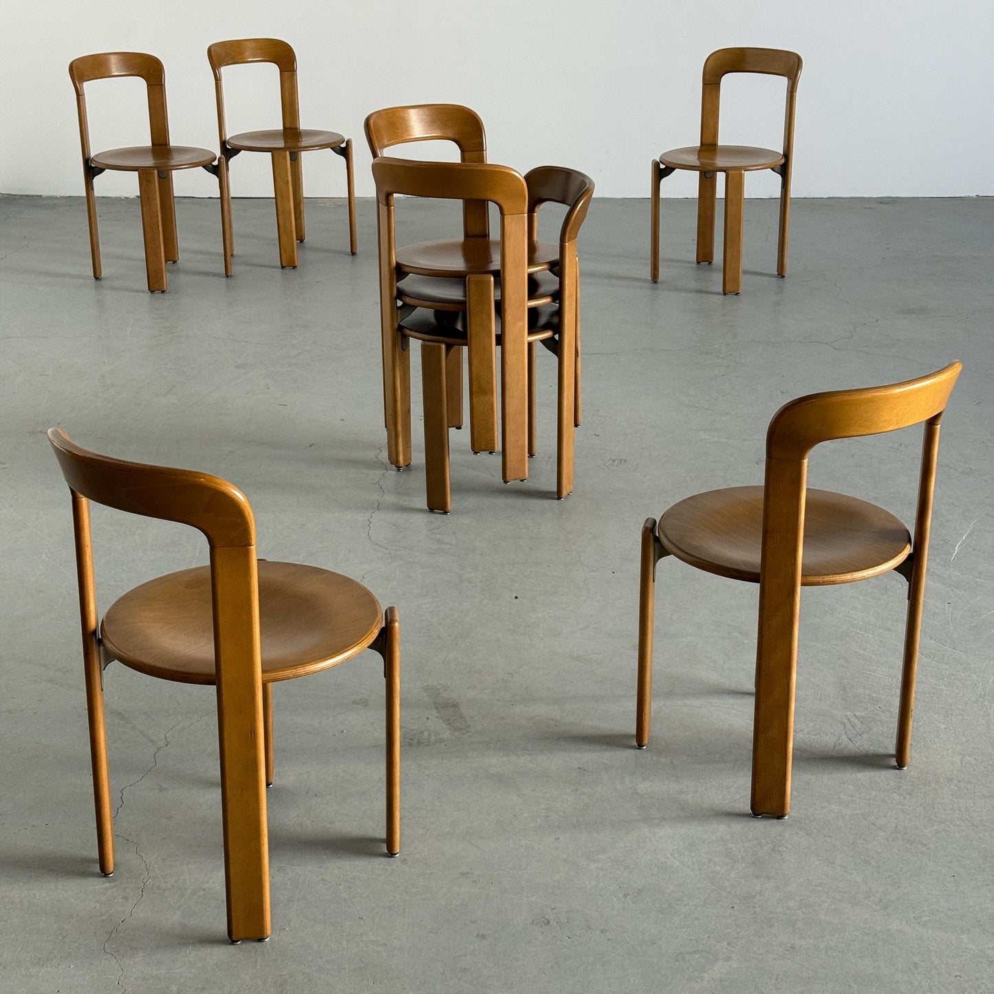 Vintage Stuhl Bruno Rey von Bruno Rey für Dietiker Naturholzton