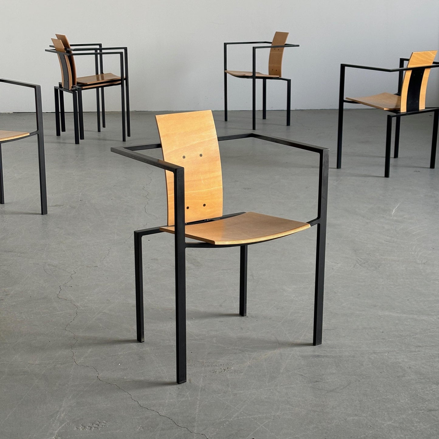 Vintage Stuhl von Karl Friedrich Förster für KFF, Schwarz Naturton