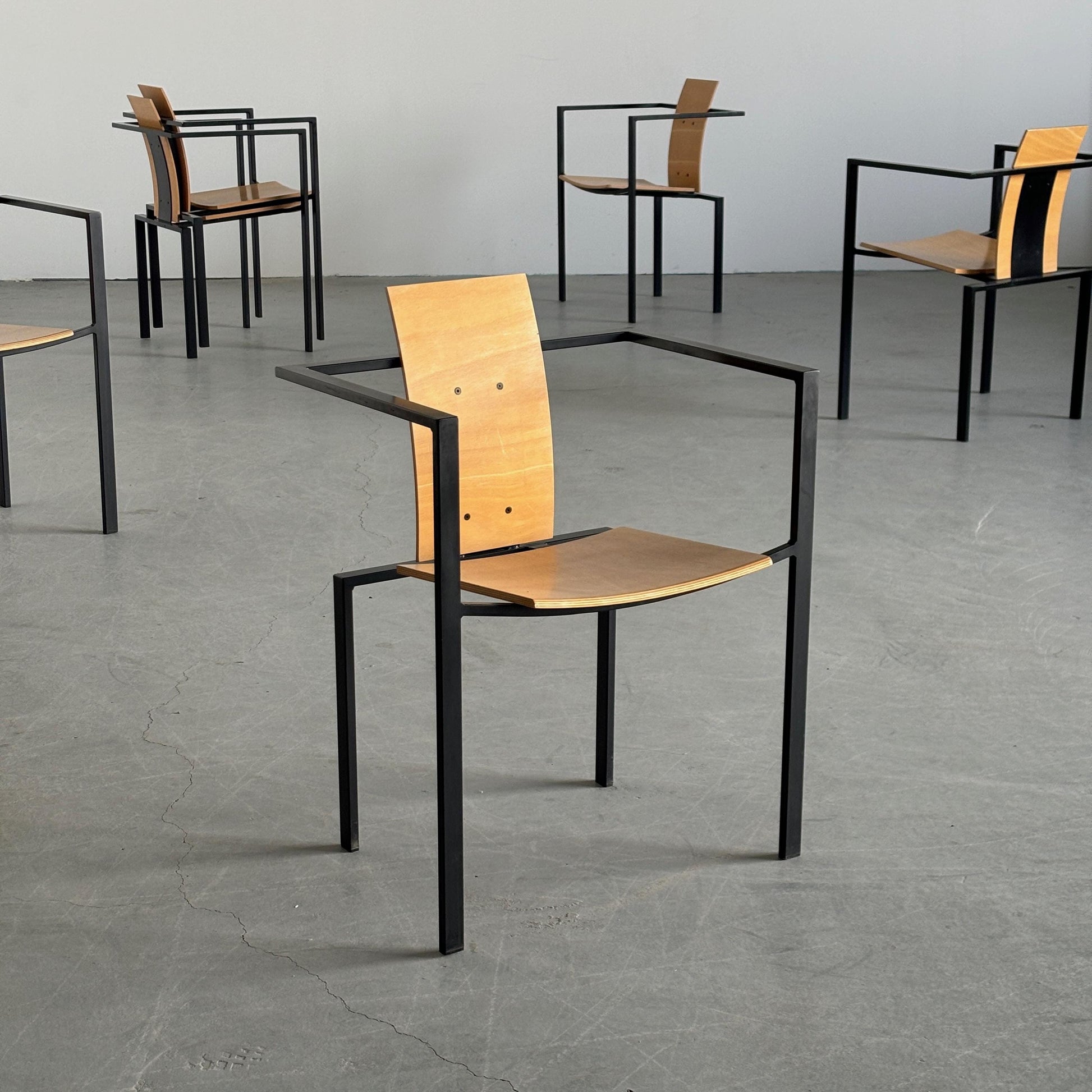 Vintage Stuhl von Karl Friedrich Förster für KFF, Schwarz Naturton