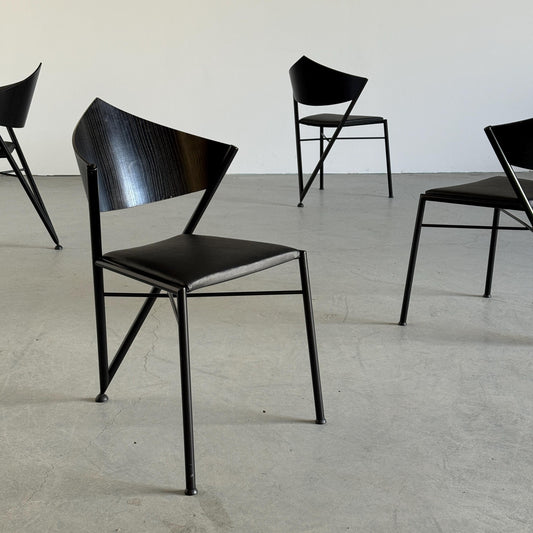 Vintage Stuhl D-Tec schwarz von VintageD-Tec für VintageVintage schwarz gebeizt