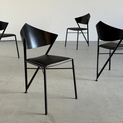 Vintage Stuhl D-Tec schwarz von VintageD-Tec für VintageVintage schwarz gebeizt