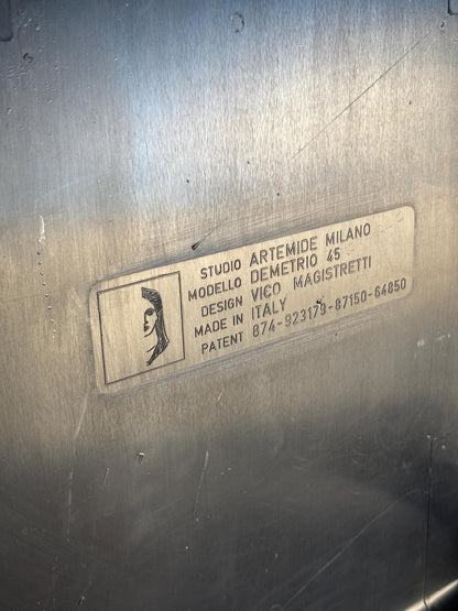 Vintage Set von 2 Beistelltisch Demetrio 45 von Vico Magistretti für Artemide Milano, schwarz