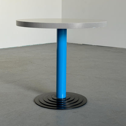 Vintage Tisch Kroma von Antonia Astori für Driade, hellblau schwarz weiß