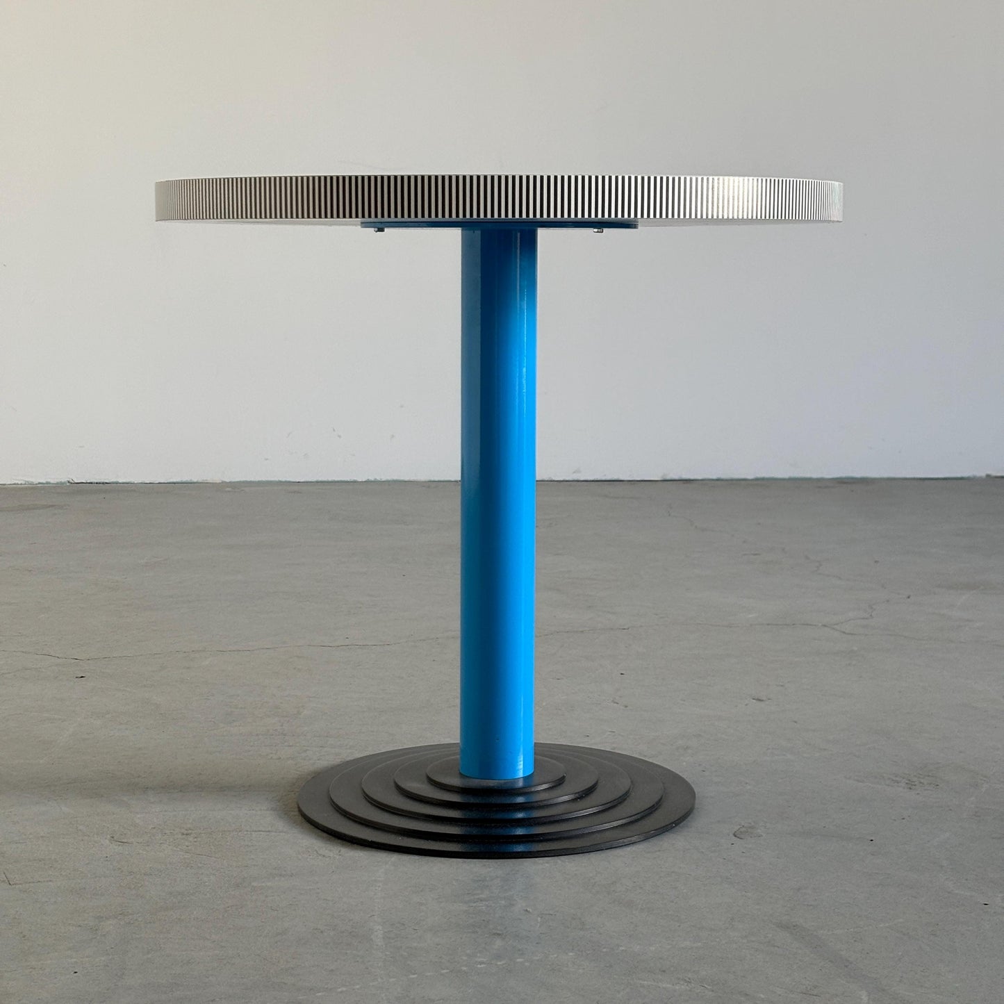 Vintage Tisch Kroma von Antonia Astori für Driade, hellblau schwarz weiß