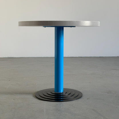 Vintage Tisch Kroma von Antonia Astori für Driade, hellblau schwarz weiß