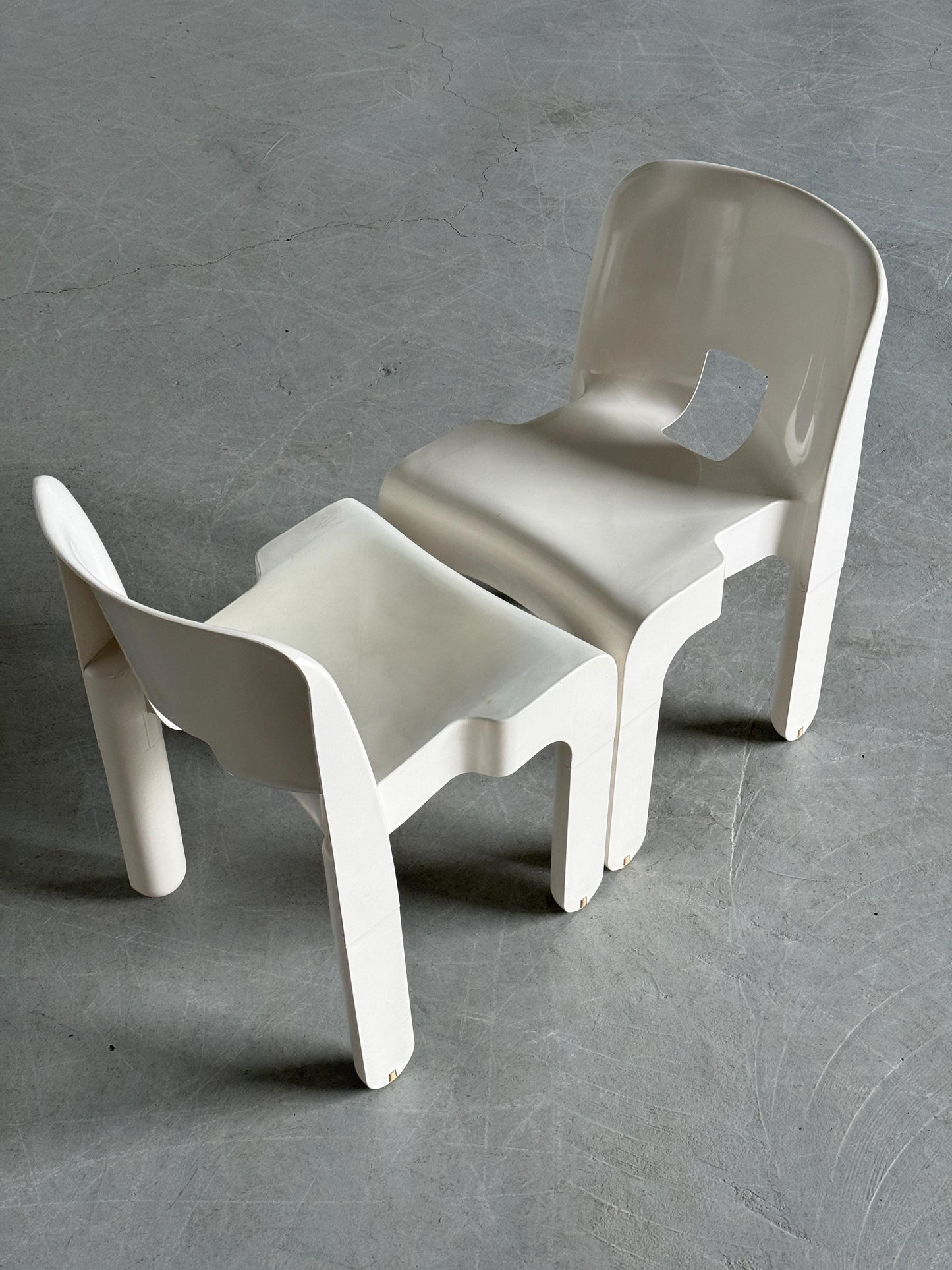 Vintage Stuhl Universale von Joe Colombo für Kartell weiß