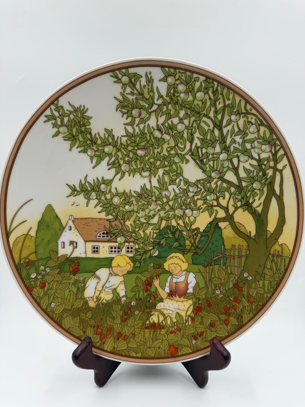 Vintage Dekoteller Sommer von Heinrich für Villeroy und Boch Mehrfarbig