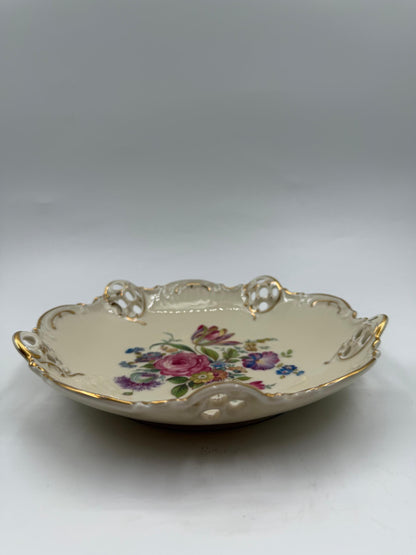 Vintage Prunkschale Moliere von Rosenthal, Elfenbein und Golddekor