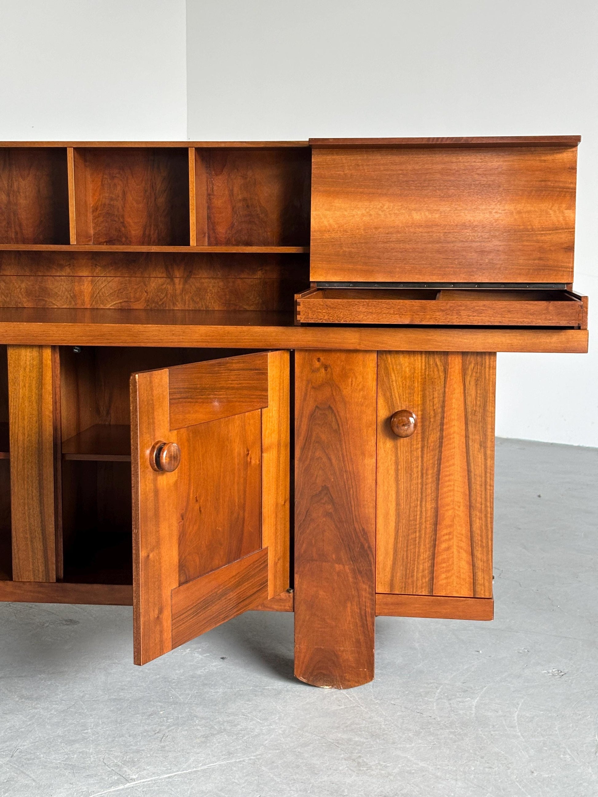 Vintage Sideboard Pranzo 602 von Silvio Coppola für Bernini Walnuss