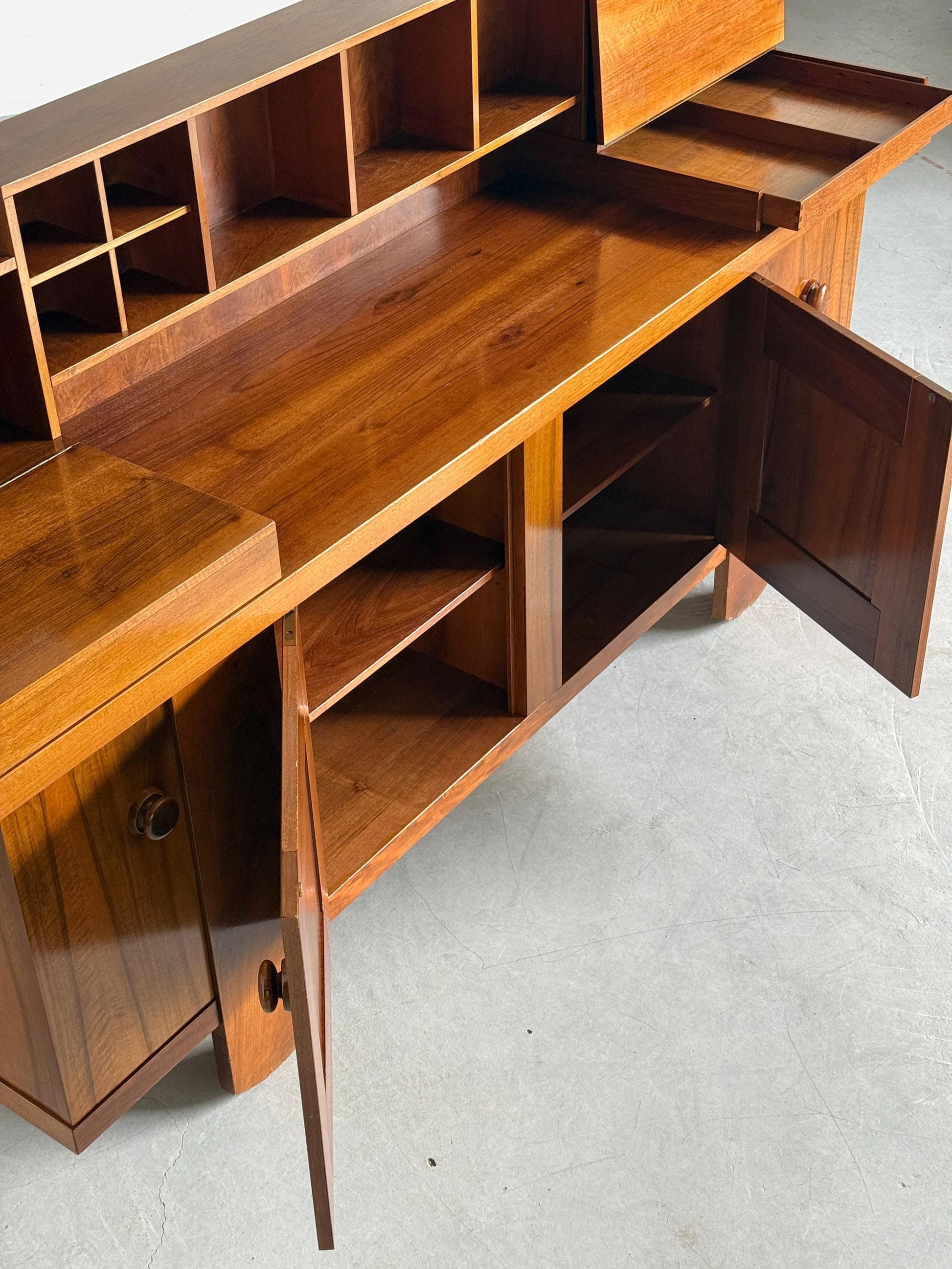 Vintage Sideboard Pranzo 602 von Silvio Coppola für Bernini Walnuss