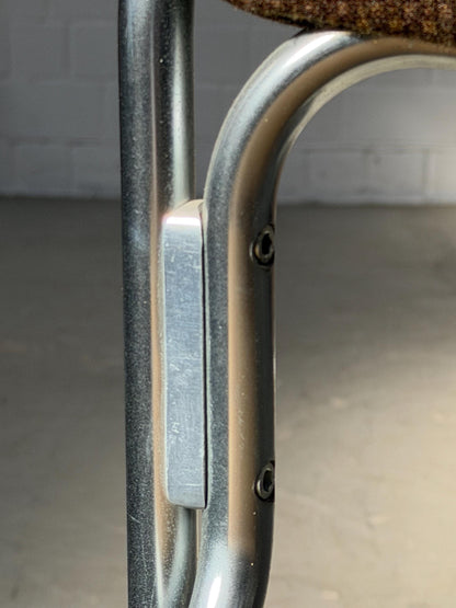 Vintage Stuhl Bauhaus, braun chrom, stapelbar