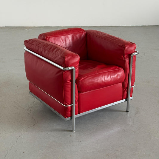 Vintage Sessel LC2 von Le Corbusier, Charlotte Perriand und Pierre Jeanneret für Cassina