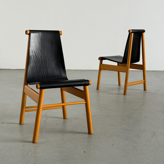 Set von 2 Vintage Essstuhl im Scarpa Stil
