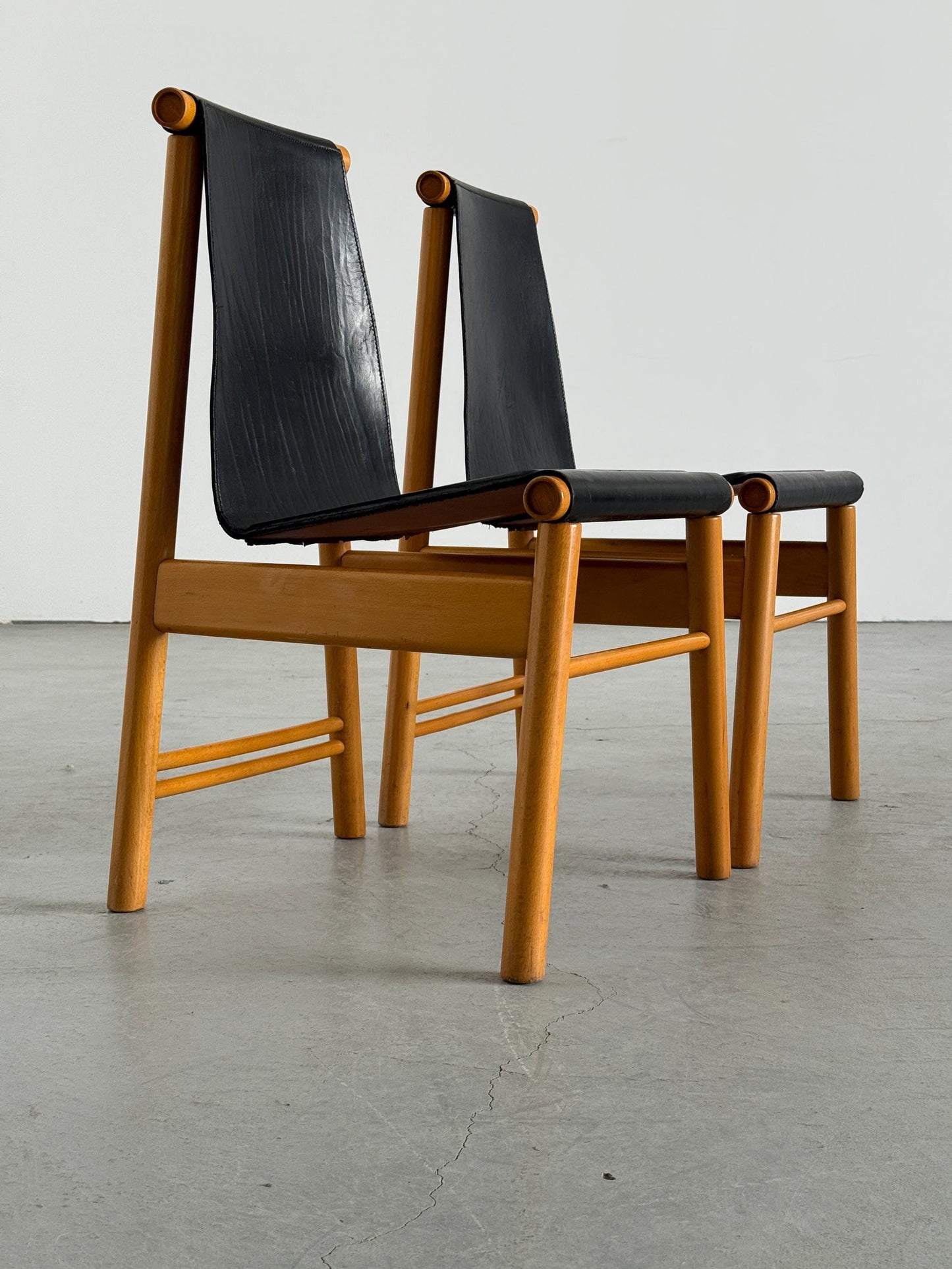 Set von 2 Vintage Essstuhl im Scarpa Stil