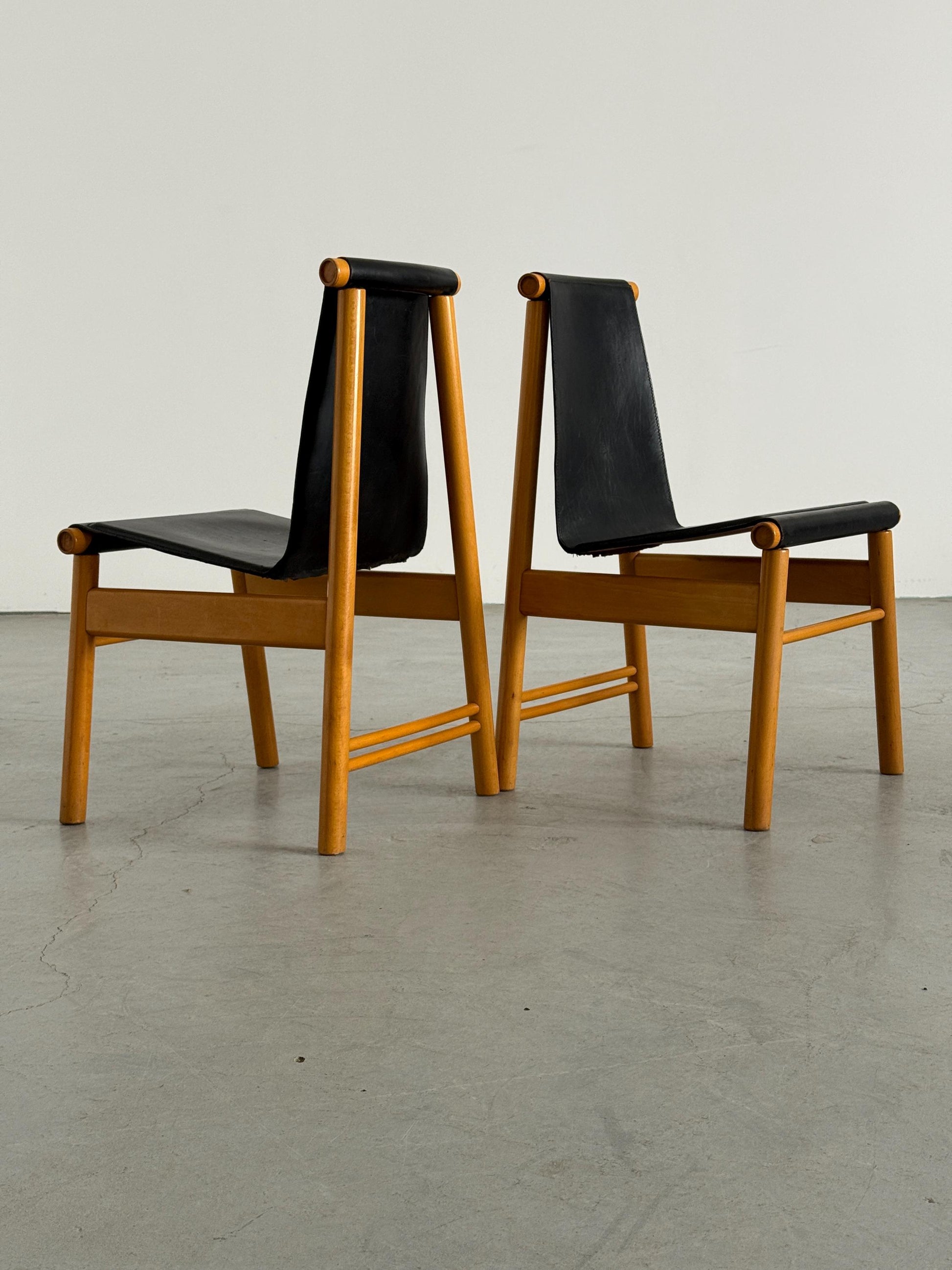 Set von 2 Vintage Essstuhl im Scarpa Stil