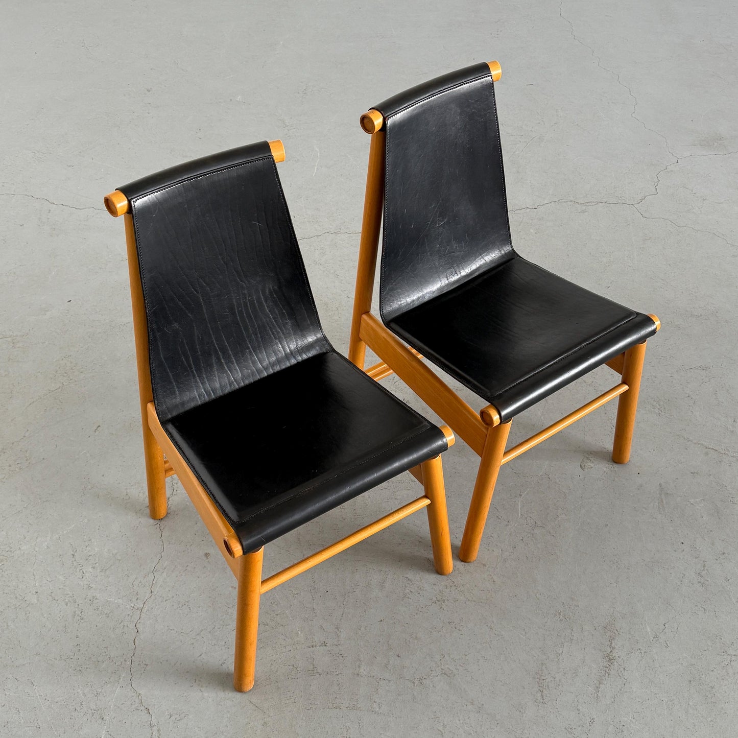 Set von 2 Vintage Essstuhl im Scarpa Stil