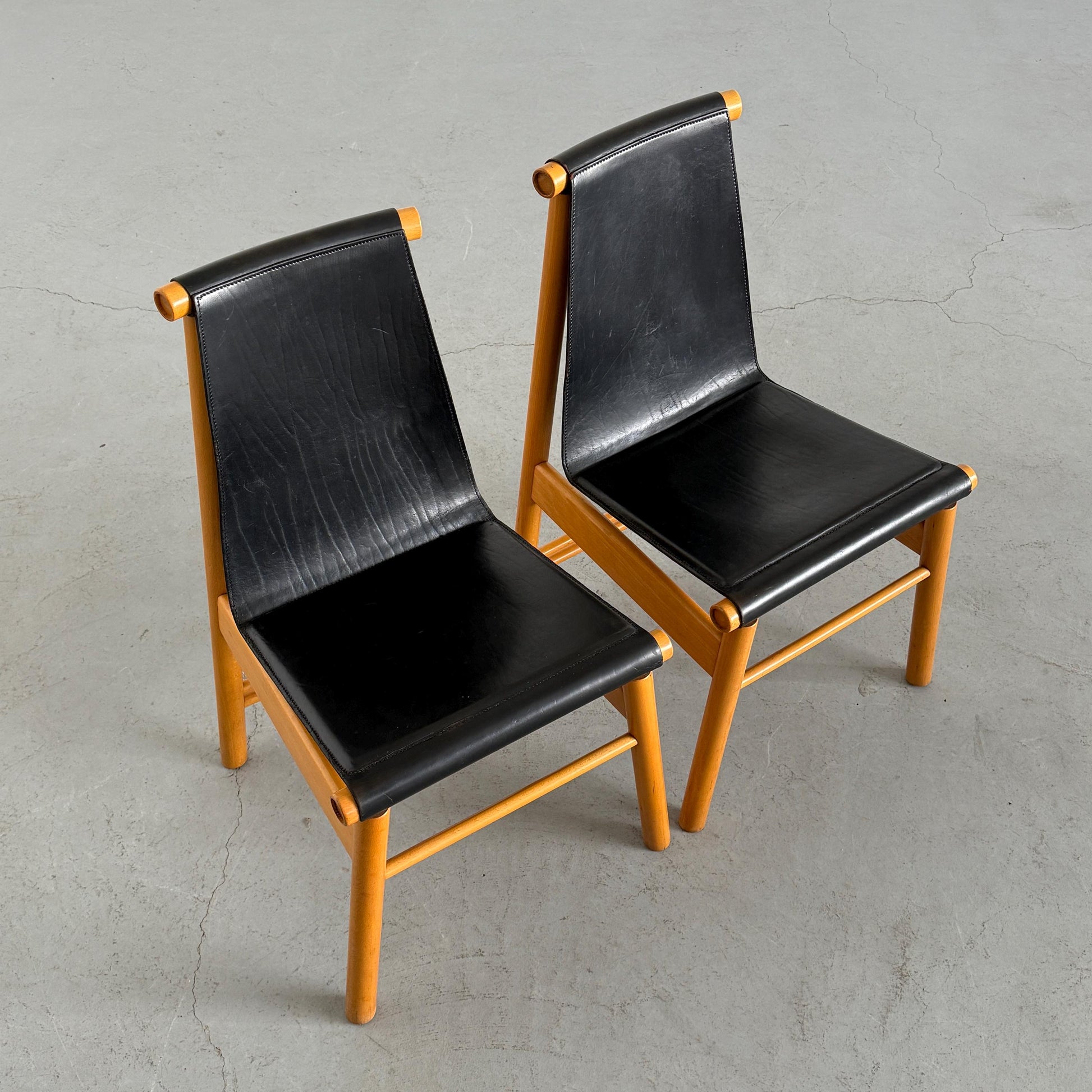 Set von 2 Vintage Essstuhl im Scarpa Stil