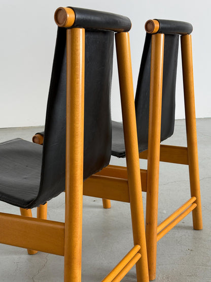 Set von 2 Vintage Essstuhl im Scarpa Stil