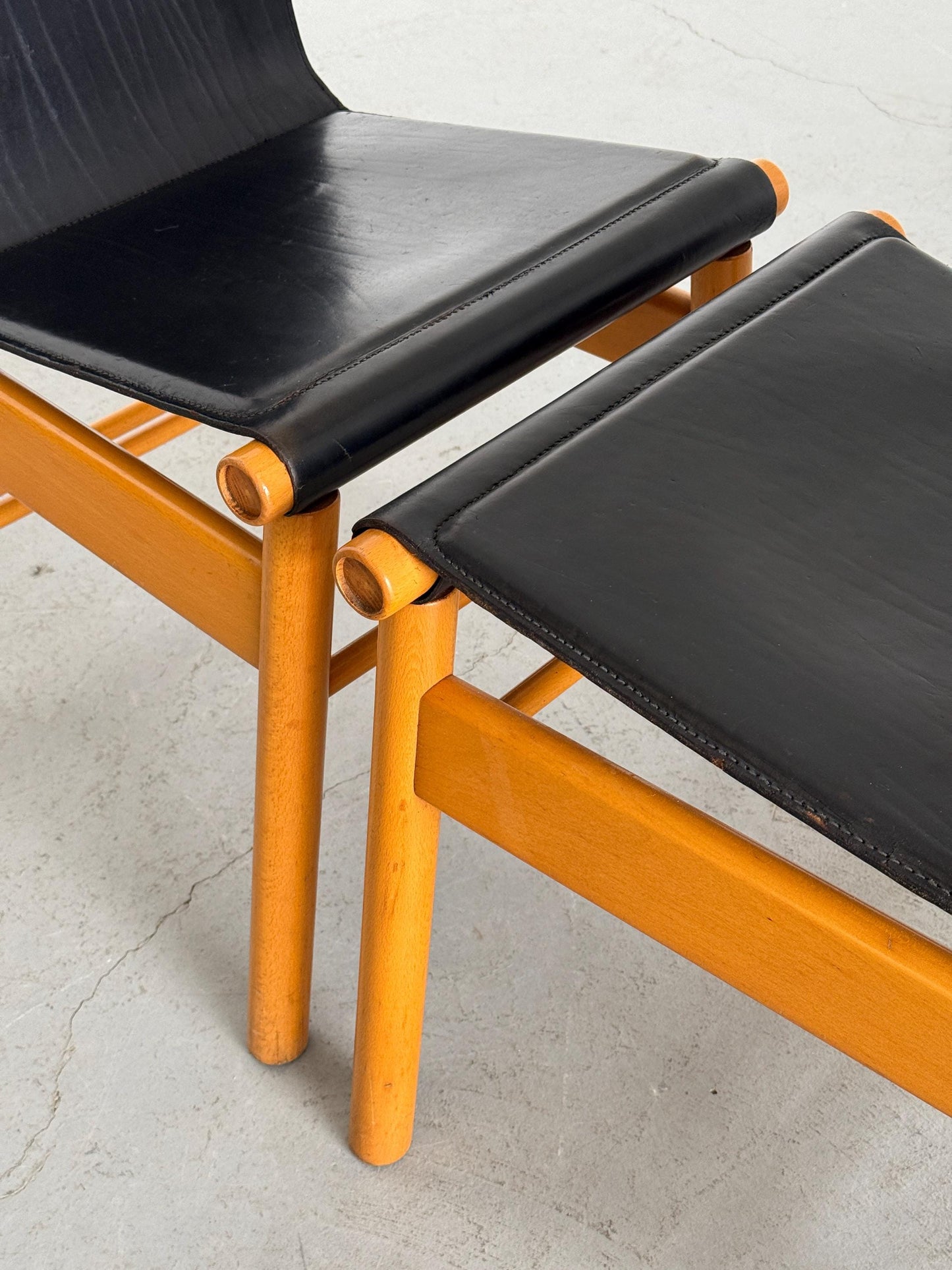 Set von 2 Vintage Essstuhl im Scarpa Stil