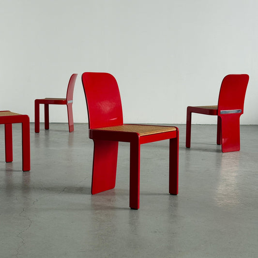 Vintage Set von 4 Stuhl von Pierluigi Molinari für Pozzi Milano