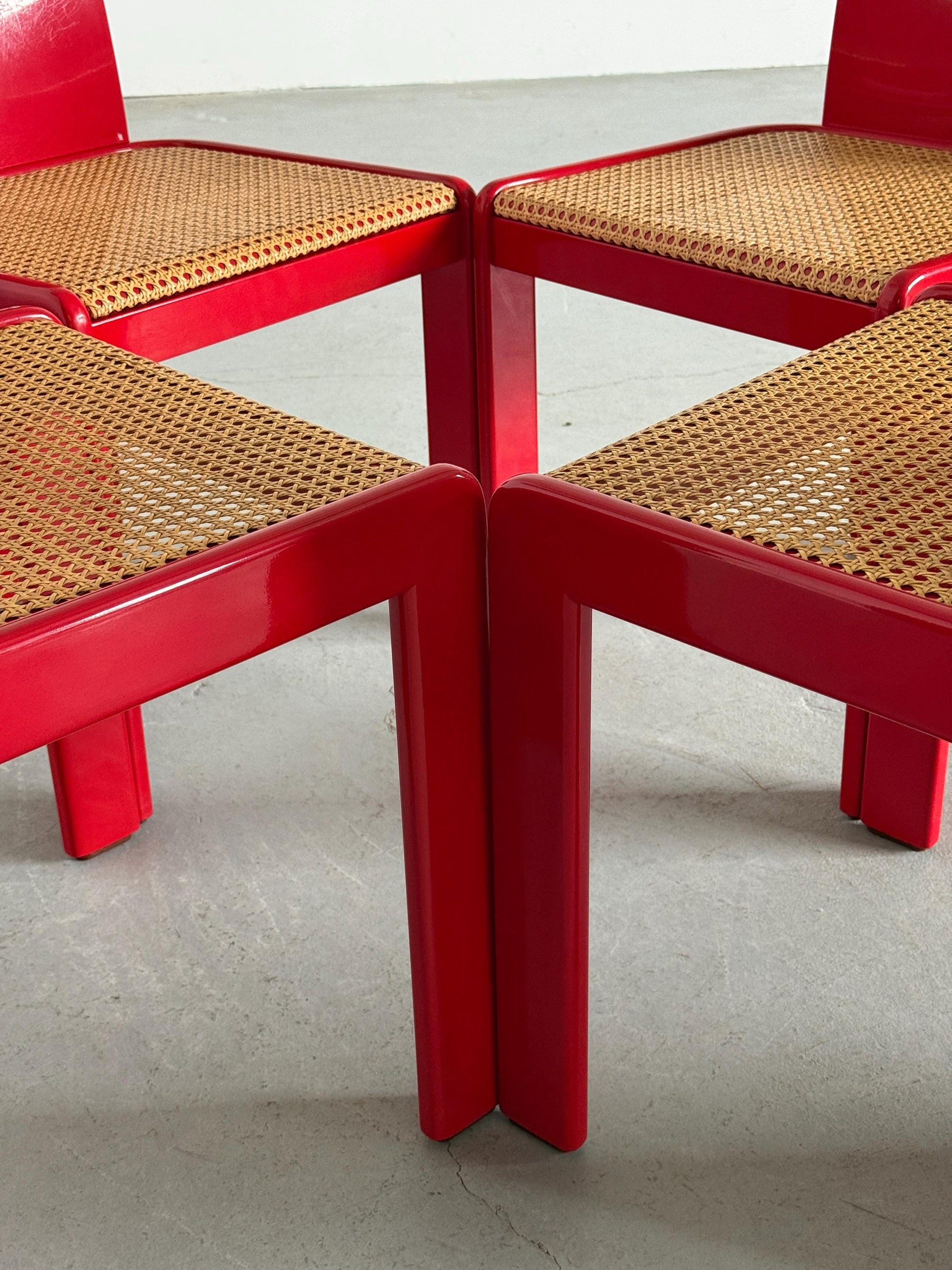Vintage Set von 4 Stuhl von Pierluigi Molinari für Pozzi Milano