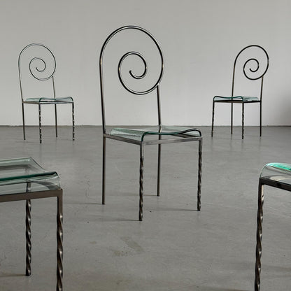 Vintage Stuhl ‘Suspiral’ von Luigi Serafini für Sawaya und Moroni