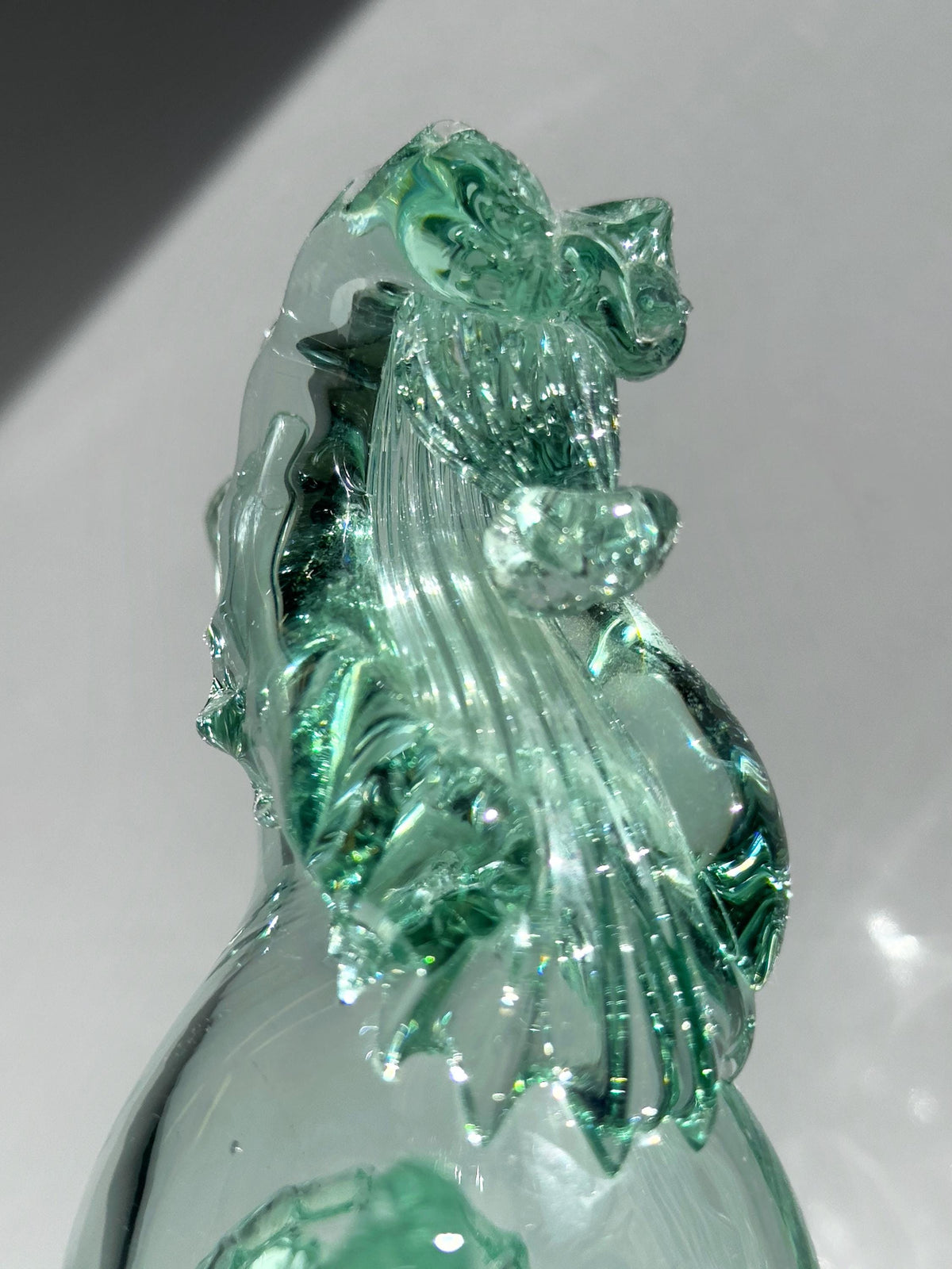 Vintage Murano Vase "Pferd" in Mintgrün