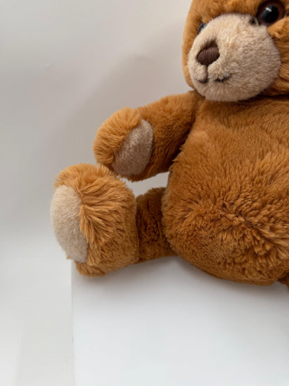 Vintage Steiff Teddybär in Goldbraun mit "Knopf im Ohr" und gelbem Fähnchen