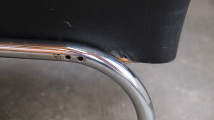 Vintage Sessel "S 411" von Thonet in Schwarz