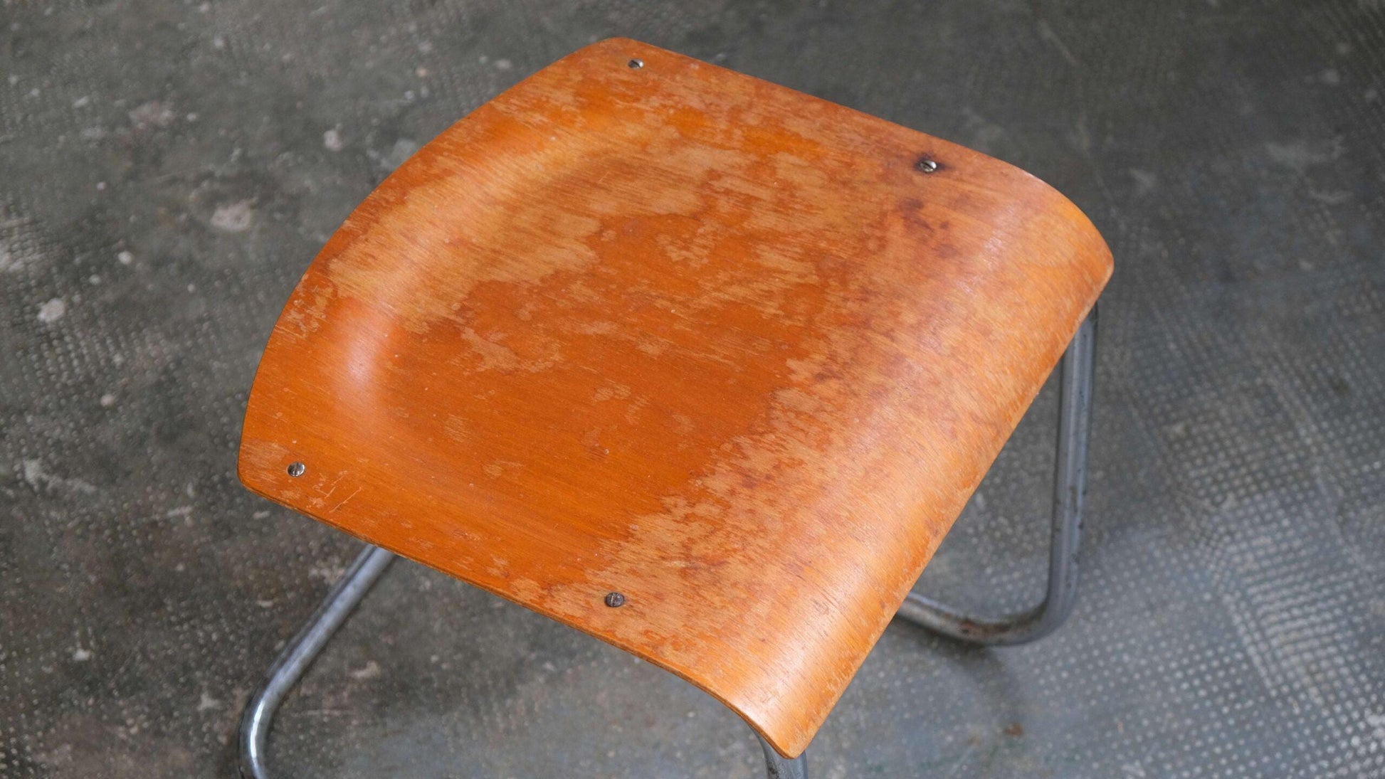 Vintage Bauhaus Hocker von Mart Stam in Hellbraun
